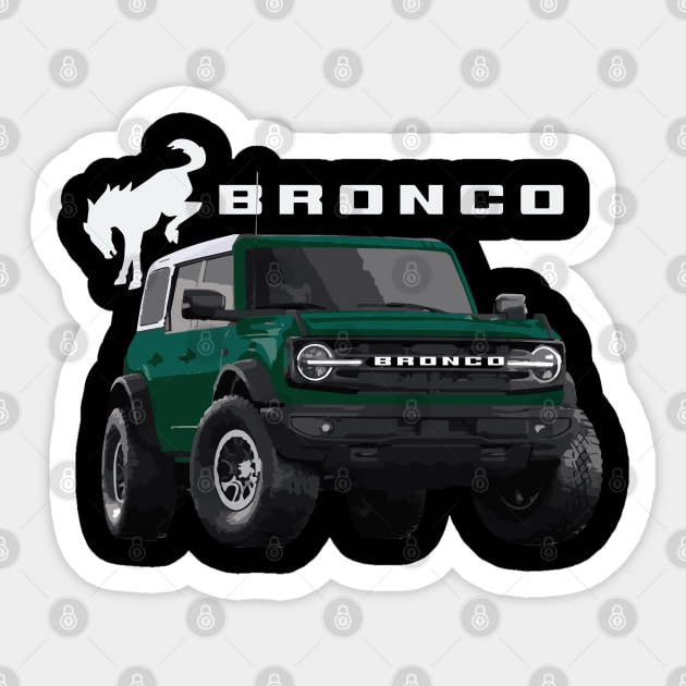 6th gen bronco 6g Outter Banks Eruption Green Metallic Sticker by cowtown_cowboy